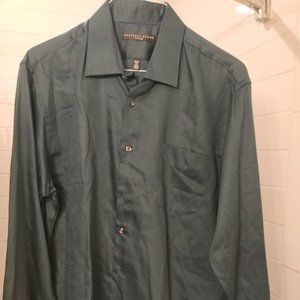 Men's Geoffrey Beene Dark Green Dress Shirt - 17 Neck